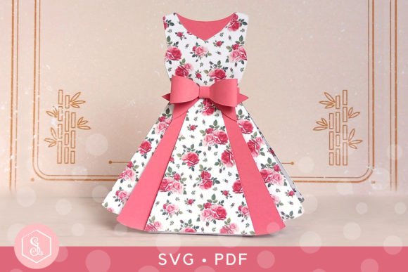 Download Dress Favour Box SVG + PDF Template - Pdf Collection