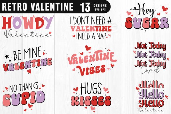 Download Retro Valentine Quotes SVG Bundle Love - Quote Collection
