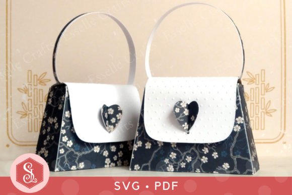 Download Handbag Favour Box SVG + PDF Template - Pdf Collection