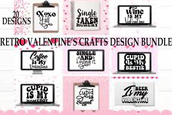 Download Retro Valentine Crafts Design Bundle - Valentine crafts Collection