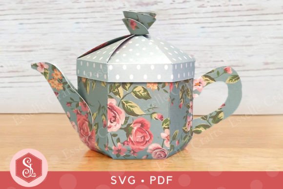 Download Teapot Favour Box SVG + PDF Template - Pdf Collection