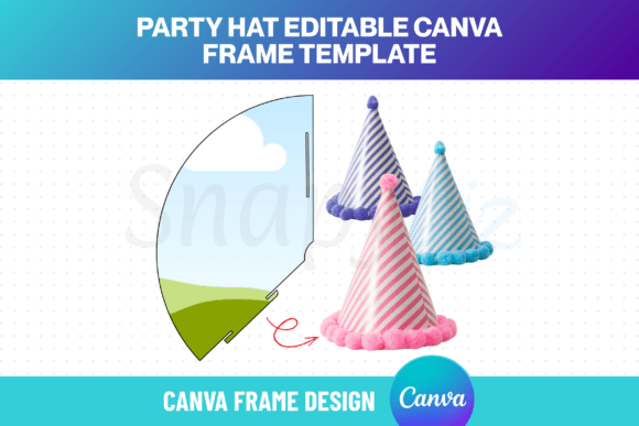 Download Party Cone Hat Canva Frame Template PDF - Pdf Collection