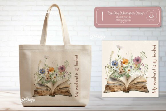 Download Book Lover Quote Tote Bag Sublimation - Quote Collection