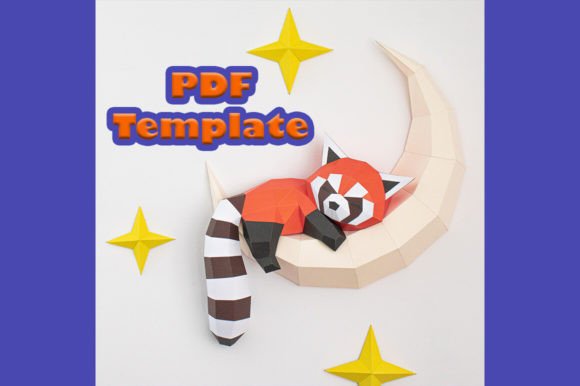 Download Red Panda on the Moon PDF Template - Pdf Collection