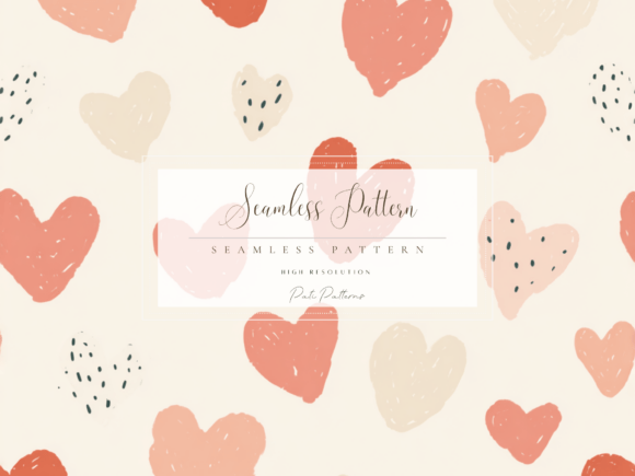 Download Seamless Hearts Pattern for Kids and Valentine Crafts PNG - Valentine crafts Collection