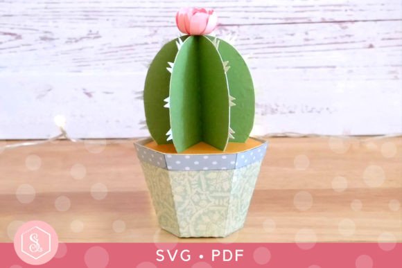Download Cactus Favour Box SVG + PDF Template - Pdf Collection