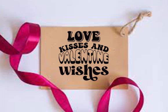 Download Retro Valentine Crafts Design, Love Kiss - Valentine crafts Collection