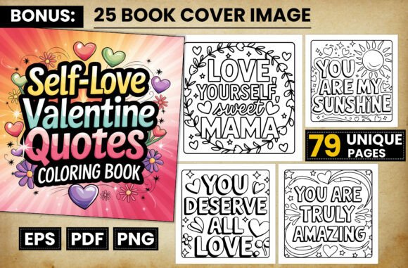 Download Self-Love Valentine Quotes Coloring Page - Quote Collection