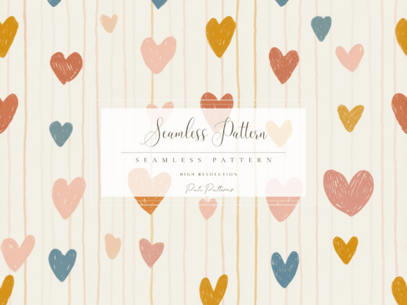 Download Cute Hearts Seamless Pattern PNG for Kids and Valentine Crafts - Valentine crafts Collection