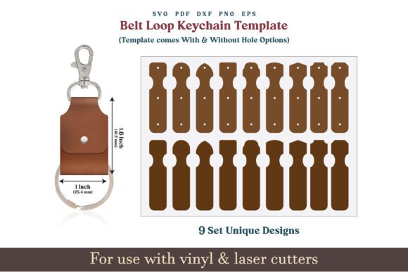 Download Leather Keychain SVG PDF Template Cut - Pdf Collection