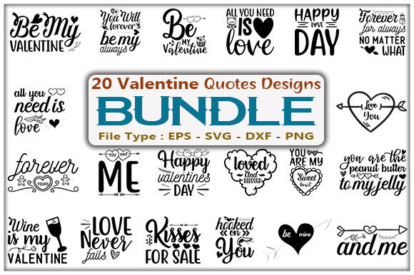 Download Valentine Quotes Design Bundle - Quote Collection